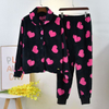Conjunto de pijama de pelúcia quente OEKO-TEX para dormir