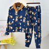Conjunto de pijama de pelúcia quente OEKO-TEX para dormir