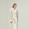 Roupão de lã de pelúcia luxuoso para homens e mulheres – Robe longo macio, quente e aconchegante com gola xale 