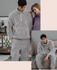 Loungewear unissex de duas peças de lã ultramacia