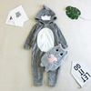 Animal Kigurumi de pelúcia com capuz de lã Oeko-tex