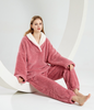 Loungewear de lã ultramacio de duas peças para relaxamento 