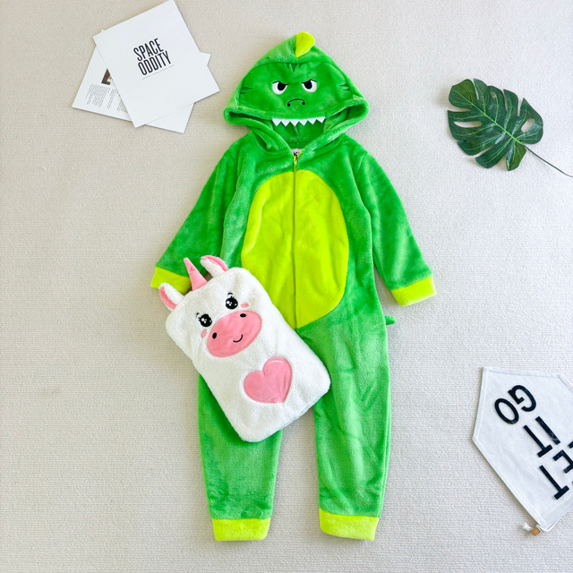 Animal Kigurumi de pelúcia com capuz de lã Oeko-tex