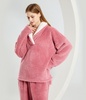 Loungewear de lã ultramacio de duas peças para relaxamento 