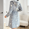 Robe feminino de microfibra de luxo com waffle personalizado