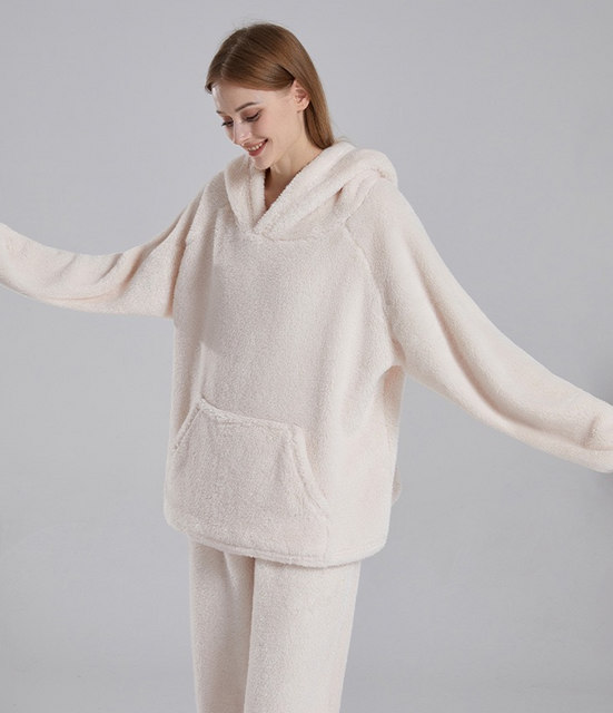 Pijama Lounge Wear de lã ultramacia de 2 peças