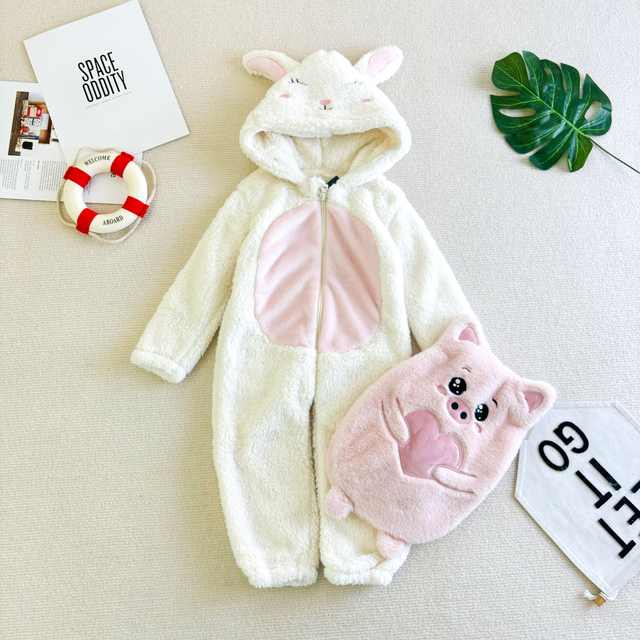 Kigurumi de bebê com capuz de lã Oeko-tex para crianças