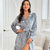 Robe feminino de microfibra de luxo com waffle personalizado