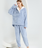 Loungewear de lã ultramacio de duas peças para relaxamento 