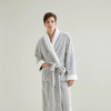 Roupão de lã de pelúcia luxuoso para homens e mulheres – Robe longo macio, quente e aconchegante com gola xale 