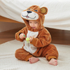 Conjunto de pijama de flanela coral sherpa com tema animal premium, conjunto de pijama kigurumi para crianças e bebês, quente, aconchegante e divertido, elegante, cosplay 