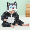 Conjunto de pijama de flanela coral sherpa com tema animal premium, conjunto de pijama kigurumi para crianças e bebês, quente, aconchegante e divertido, elegante, cosplay 