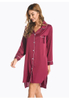 Pijama de cetim sexy e elegante de poliéster feminino, roupa de dormir macia e sedosa, bom para roupa íntima 