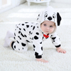 Adorável macacão kigurumi de pelúcia com capuz para bebês, macacão para crianças custome 