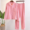 Conjunto de pijama de pelúcia quente OEKO-TEX para dormir