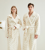 Roupão de luxo macio e elegante longo para homens e mulheres 