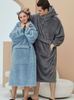 Loungewear com capuz de lã grande e ultramacio para homens e mulheres